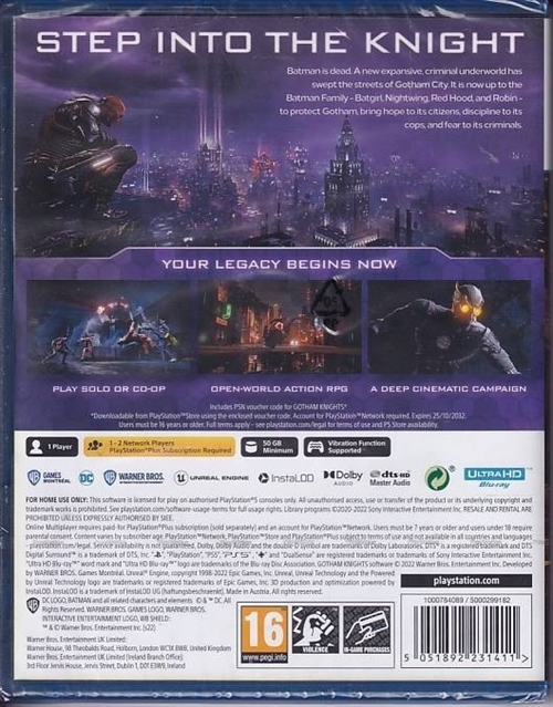 Gotham Knights Deluxe Edition - i Folie - PS5 (AA-Grade) (Genbrug)